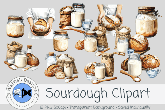 Authentic Artisan Charm: A Deep Dive into Sourdough PNG Watercolor Clipart