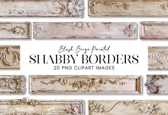 Beige Shabby Chic Painted Wood Borders: A Designer's Guide