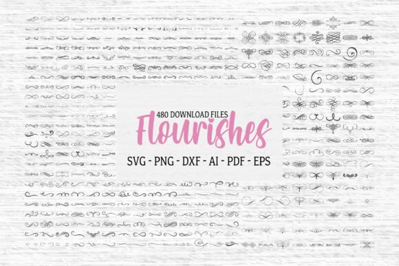 Elevate Your Creative Projects with the 480 Decorative Flourishes SVG Bundle