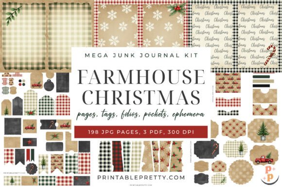 Farmhouse Christmas 198 Page MEGA Kit: The Ultimate Holiday Crafting Bundle