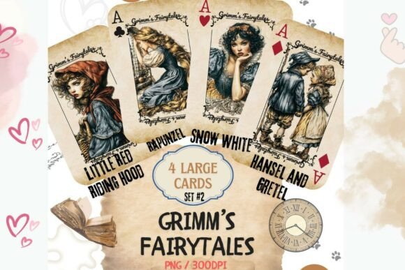 Grimm Fairytales Vintage Cards PNG Art: A Designer's Guide