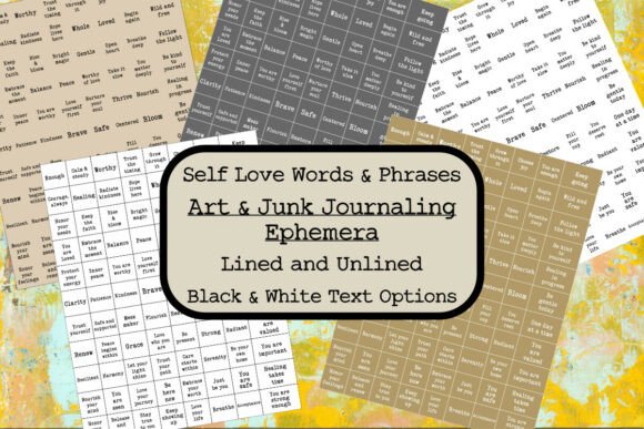 Infuse Your Craft with Heart: Using Junk Journal Self Love Ephemera Words
