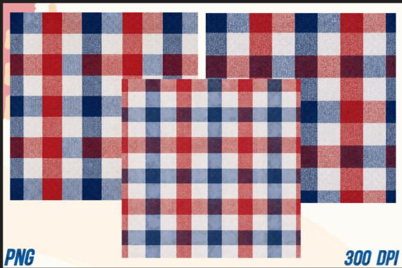 Patriotic Gingham Linen Textures: Infuse Americana Spirit