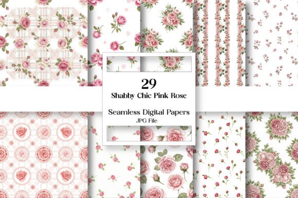 Shabby Chic Pink Rose Digital Paper: A Guide to Vintage Elegance