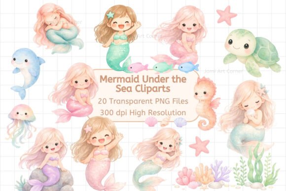 Unleashing Creativity with Ocean Mermaid Clipart Set