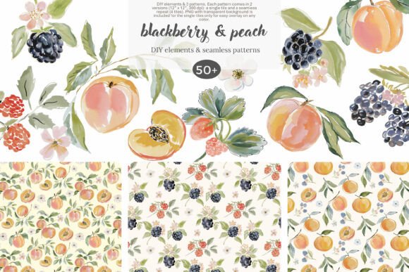 Watercolor Fruit Clipart Set & Patterns: A Designer's Delight