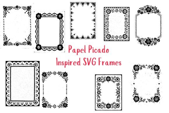 Whimsical Papel Picado Doodle Frames for Creative Projects